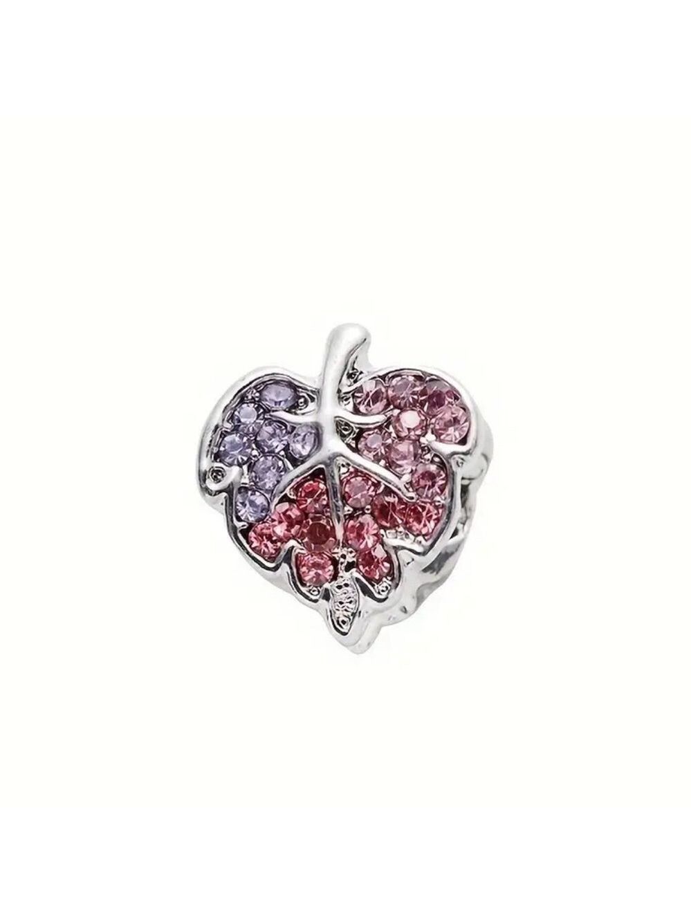 New Silver Crystal Leaf Bracelet Charm